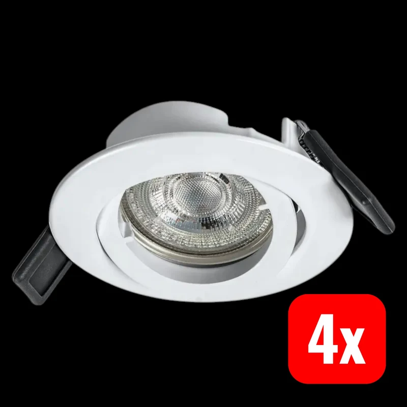B-Ware LEDVANCE Einbauleuchte Recess Twistlock LED weiß Aluminium GU10 4 STÜCK