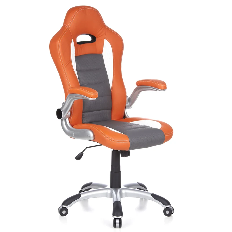 B-Ware hjh OFFICE Gaming GAME SPORT Gaming Chefsessel Bürostuhl orange weiß Kunstleder