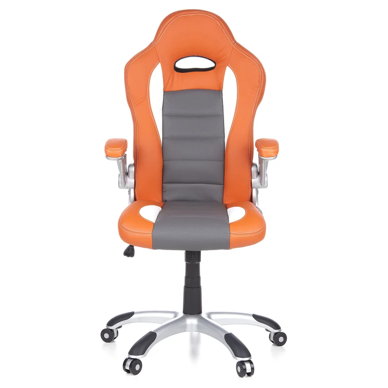 B-Ware hjh OFFICE Gaming GAME SPORT Gaming Chefsessel Bürostuhl orange weiß Kunstleder