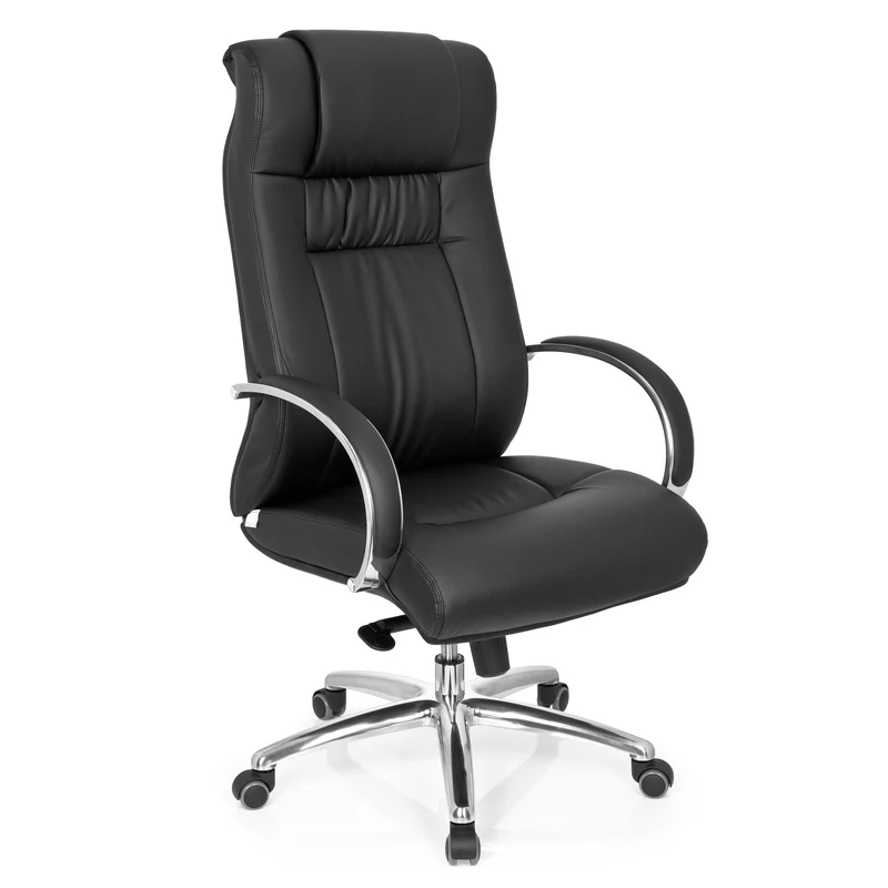 B-Ware hjh OFFICE Chefsessel Stuhl XXL G 600 Kunstleder schwarz Armlehnen Drehstuhl875