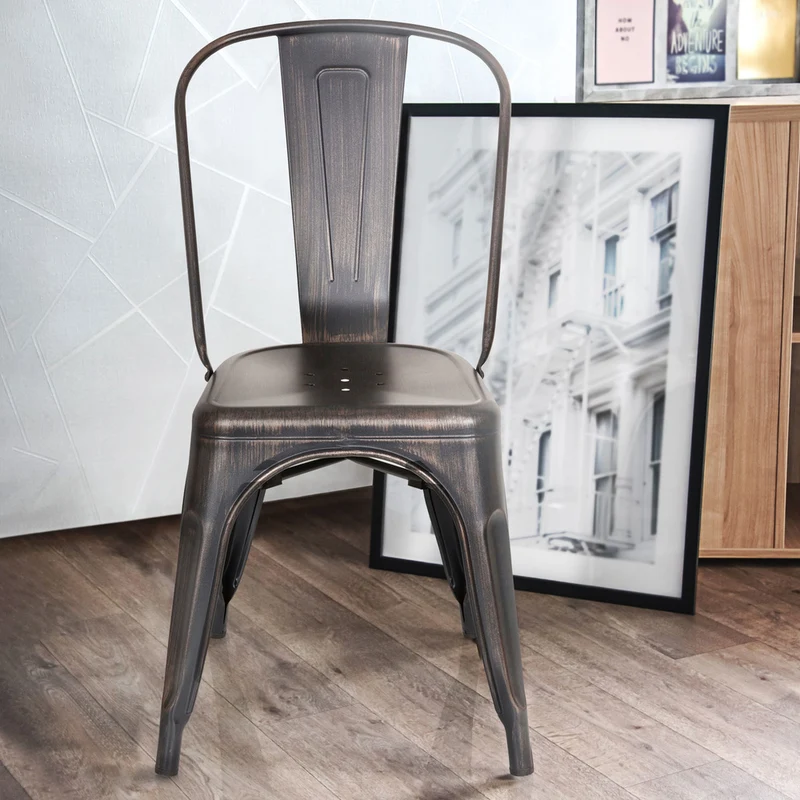 B-Ware hjh OFFICE Stuhl Bistrostuhl Sitzgelegenheit schwarz gold VANTAGGIO COMFORT