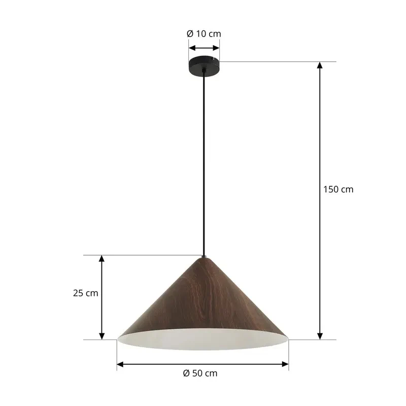 B-Ware Lindby Hängeleuchte Pendelleuchte Clarine Deckenlampe Holz Metall dimmbar Ø50cm