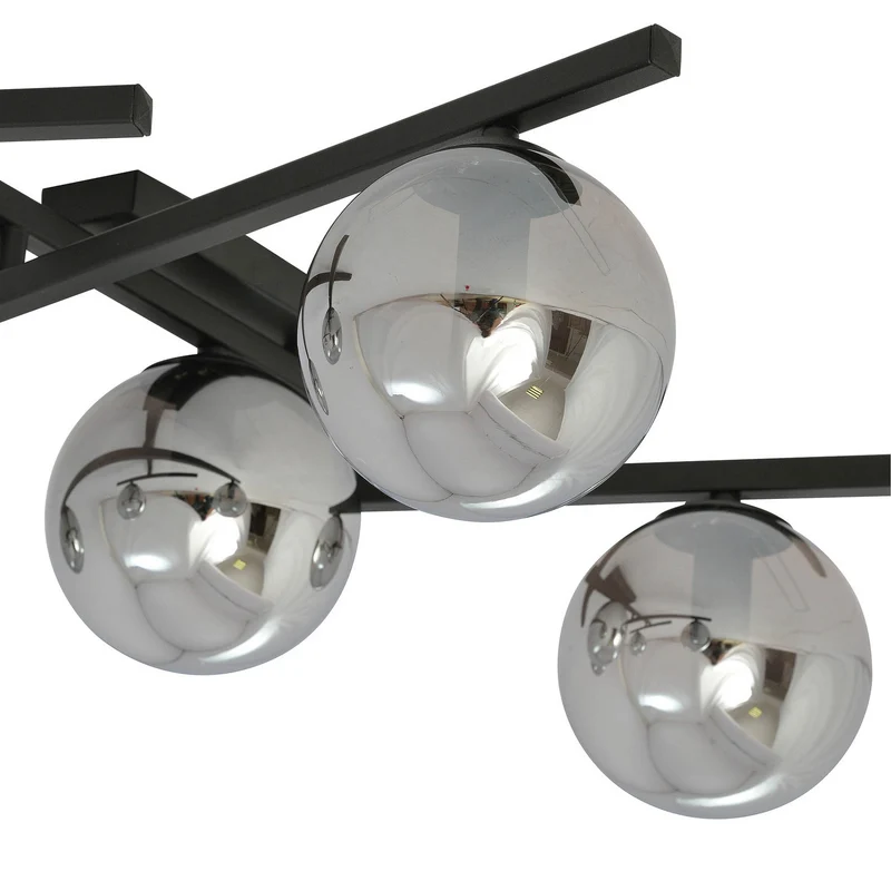 B-Ware EMIBIG Deckenlampe Leuchte Smart Deckenleuchte schwarz grafit 4-flammig E14