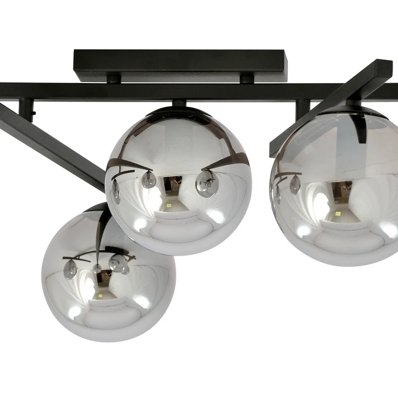 B-Ware EMIBIG Deckenlampe Leuchte Smart Deckenleuchte schwarz grafit 4-flammig E14