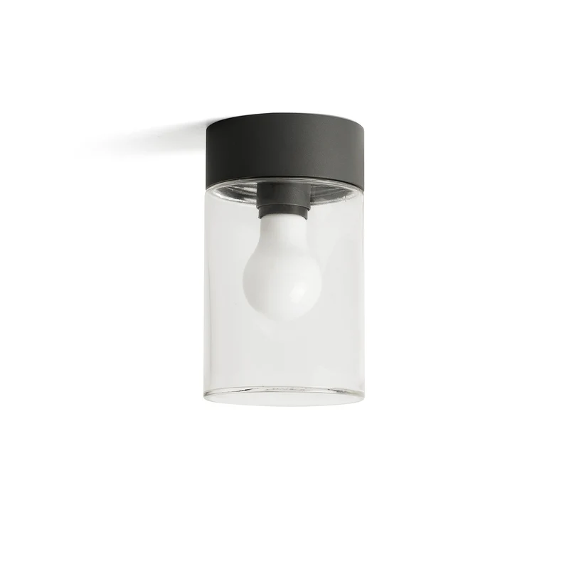 B-Ware FARO BARCELONA Außendeckenleuchte Deckenlampe Kila anthrazit transparent E27 LED