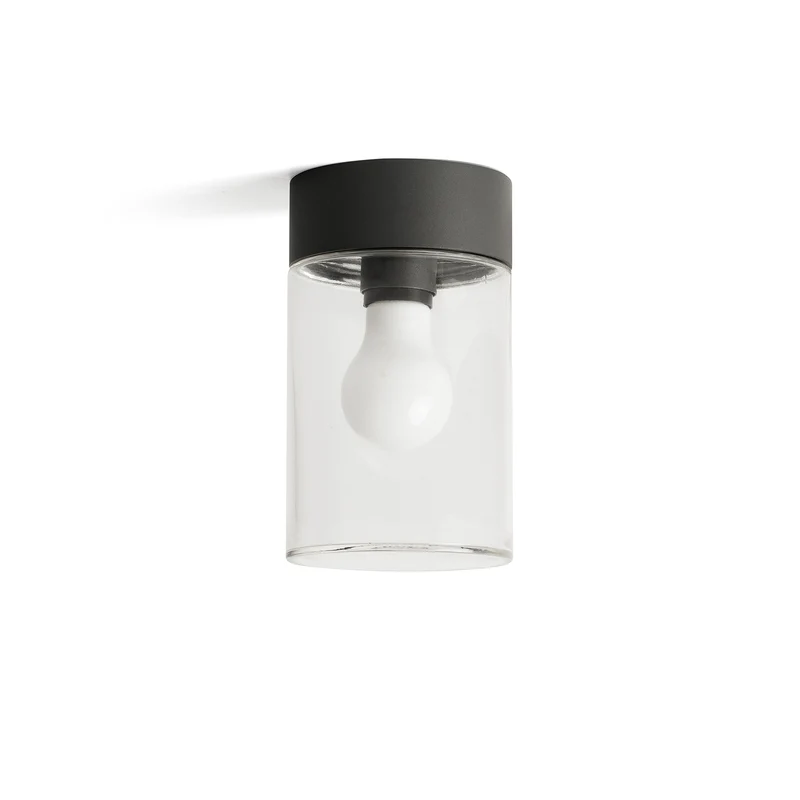 B-Ware FARO BARCELONA Außendeckenleuchte Deckenlampe Kila anthrazit transparent E27 LED