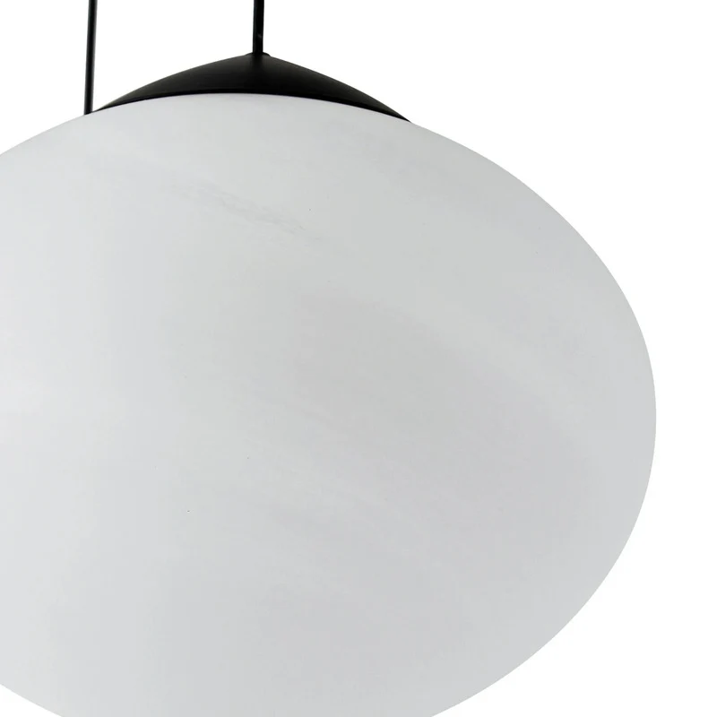 B-Ware Lucande Pendelleuchte Hängelampe LED Lampe Tivar schwarz weiß Glas 6-flammig