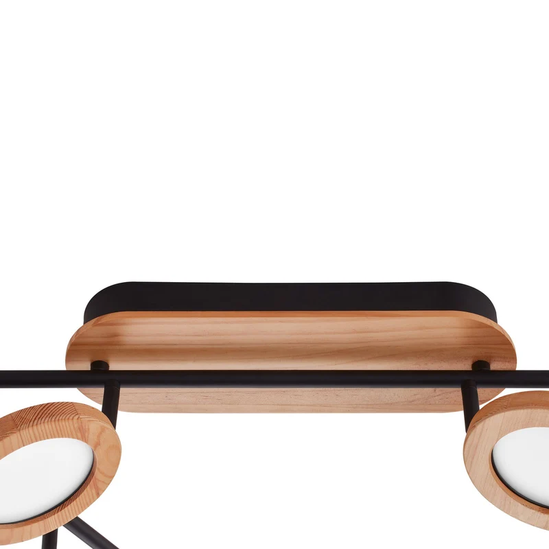 B-Ware Lindby Strahler Spot LED Holz schwarz weiß 152 cm Deckenleuchte mit Dimmer