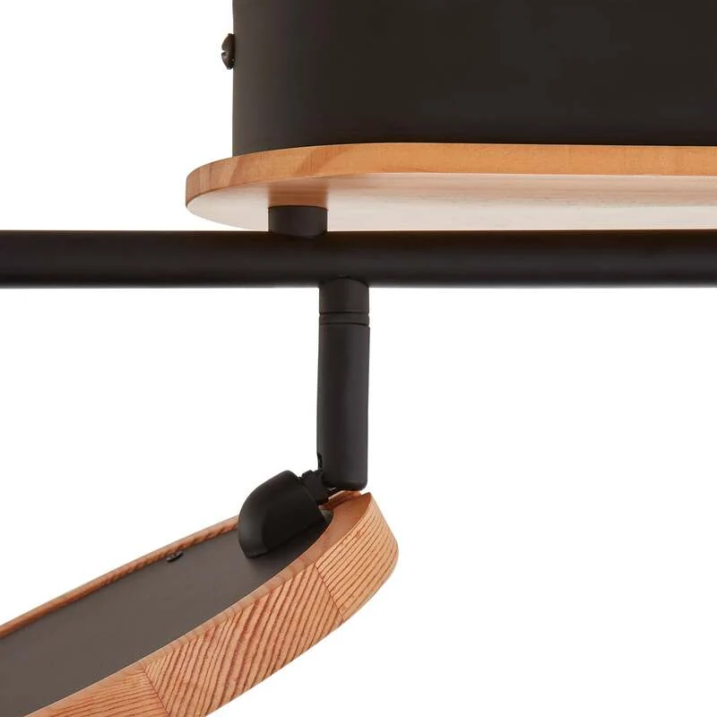 B-Ware Lindby Strahler Spot LED Holz schwarz weiß 152 cm Deckenleuchte mit Dimmer