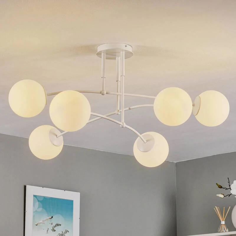 B-Ware Deckenleuchte Pregos 6 sechsflammig in Weiß Deckenlampe Lampe SIEHE TEXT/FOTO