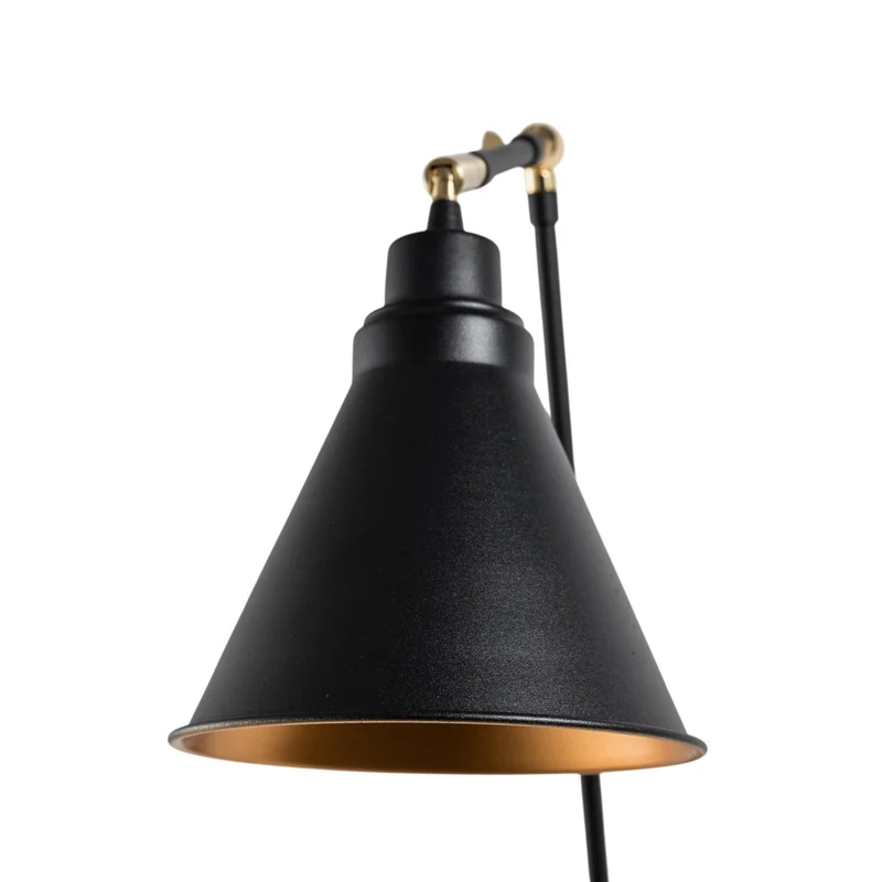B-Ware Opviq Wandleuchte Wandlampe Berceste Metall schwarz Lampe Leuchte Beleuchtung