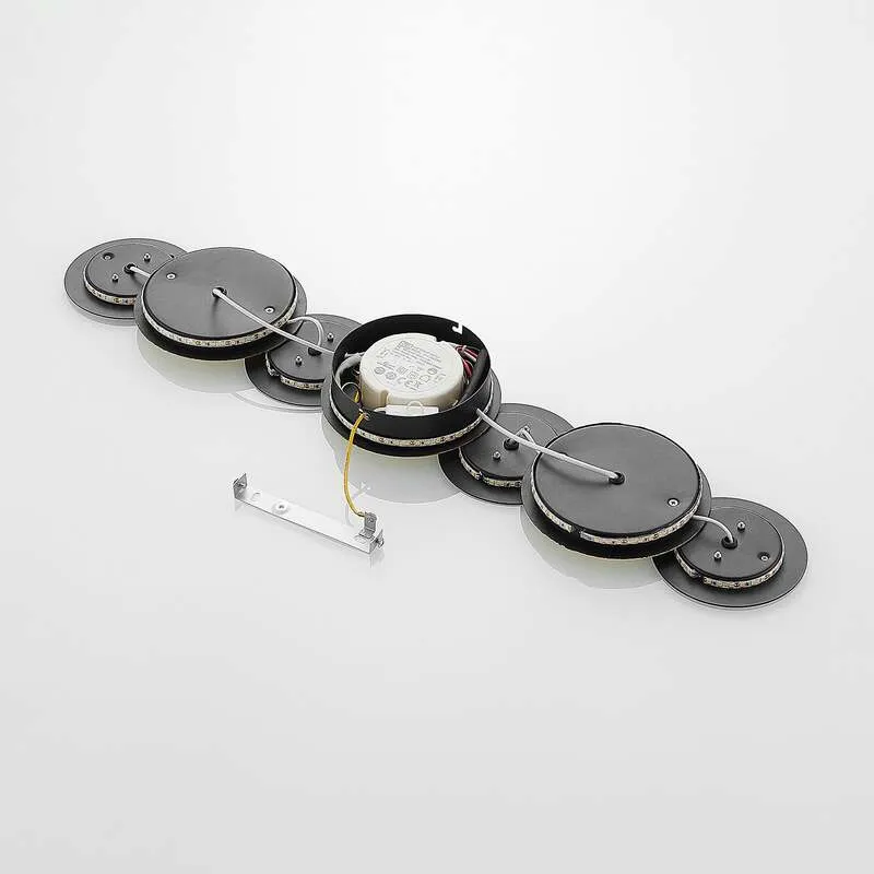 Lindby Wandleuchte Wandlampe LED Grazyna Schwarz Gold Wohnraum indirekte Bele420