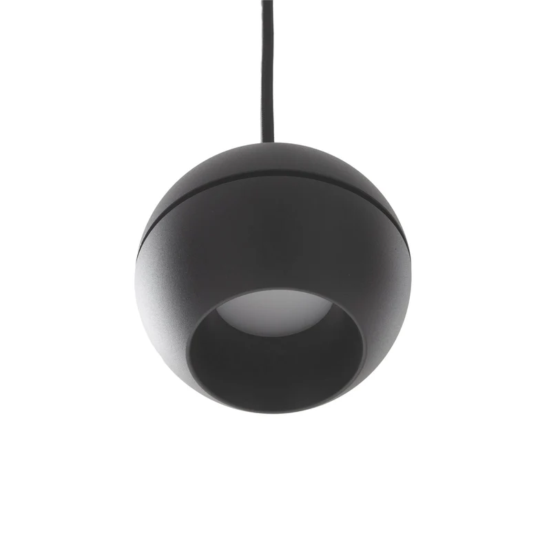 B-Ware Lucande Pendelleuchte Hängeleuchte LED schwarz Aluminium Plarion Lampenschirm
