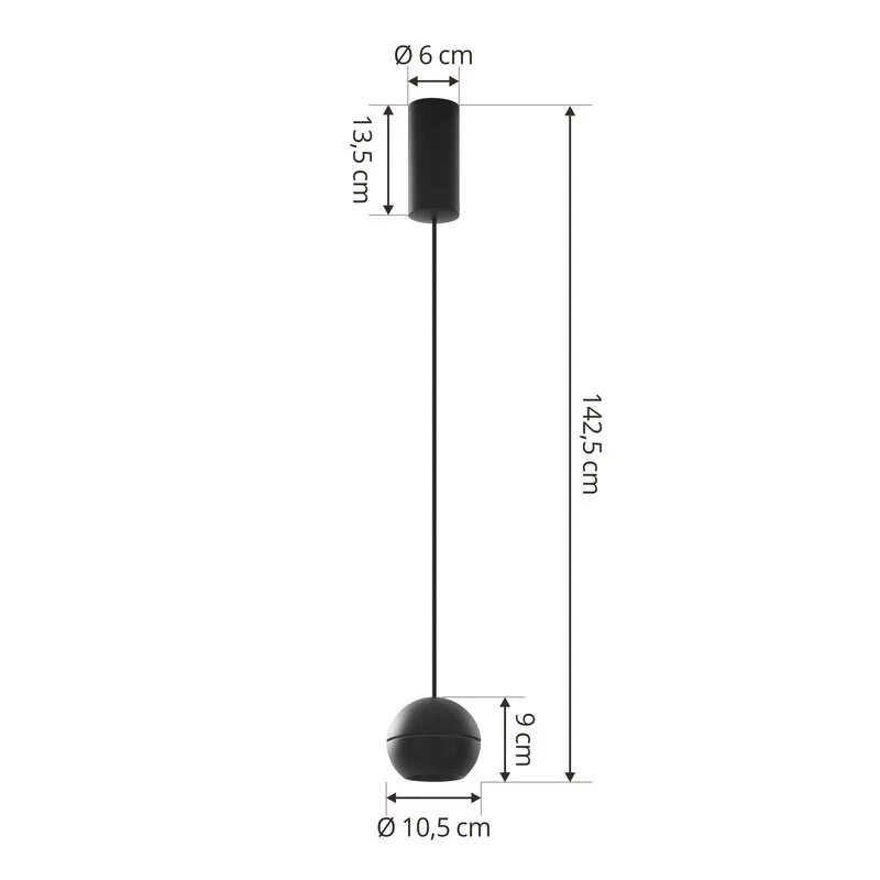 B-Ware Lucande Pendelleuchte Hängeleuchte LED schwarz Aluminium Plarion Lampenschirm