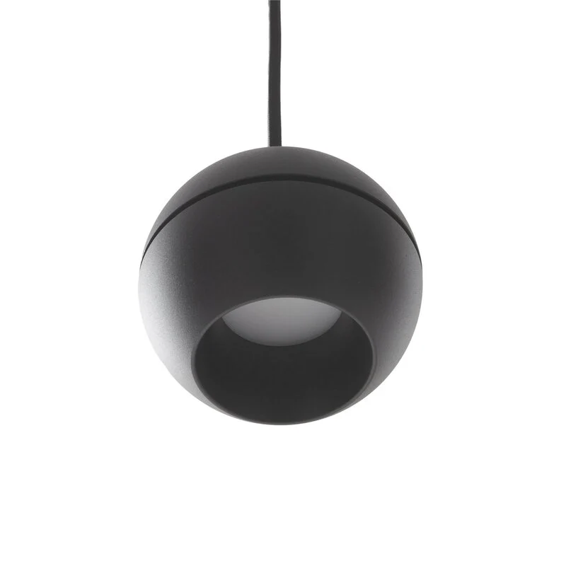 B-Ware Lucande Pendelleuchte Hängeleuchte LED schwarz Aluminium Plarion Lampenschirm
