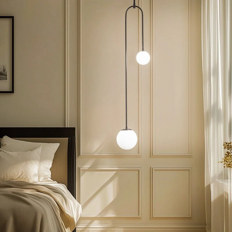 C-Ware Avonni Hängeleuchte 2 Glaskugeln Deckenlampe Deckenleuchte Lampe G9 SIEHE TEXT