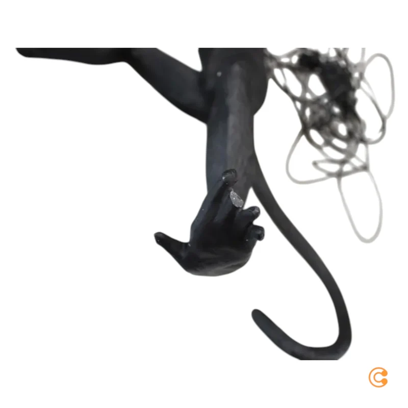 SELETTI Lampe Leuchte Monkey Lamp LED Hängelampe Hängelicht schwarz Kunstharz