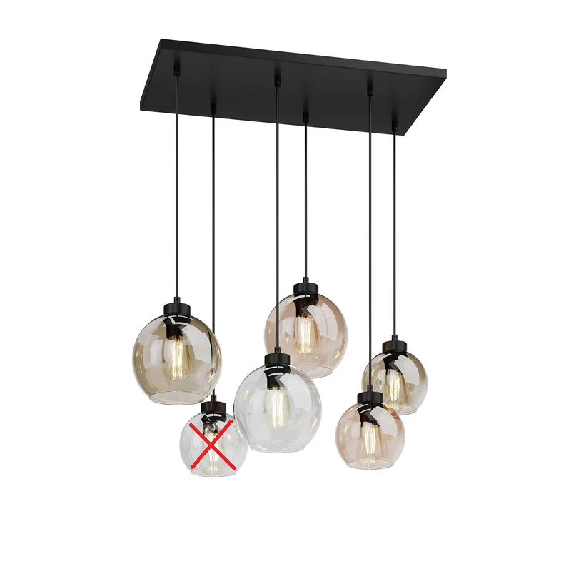 B-Ware TK Lighting CUBUS Hängeleuchte Pendelleuchte Lampe 6-flammig SIEHE TEXT/FOTO52