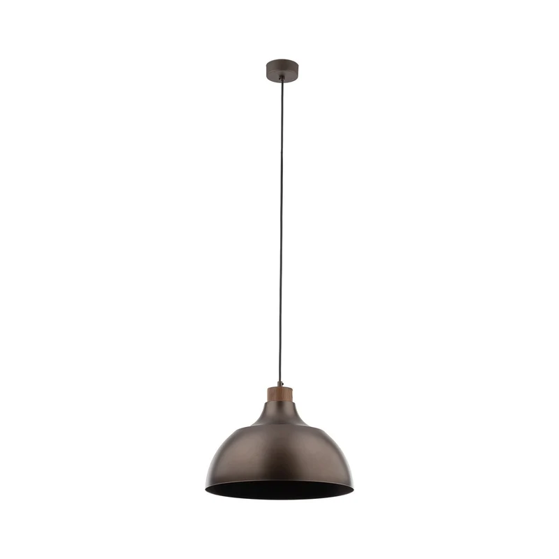 B-Ware Envostar Hängeleuchte Pendelleuchte Kaitt braun Ø 34 cm Holzdetail