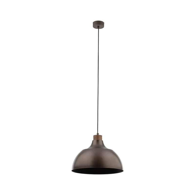 B-Ware Envostar Hängeleuchte Pendelleuchte Kaitt braun Ø 34 cm Holzdetail