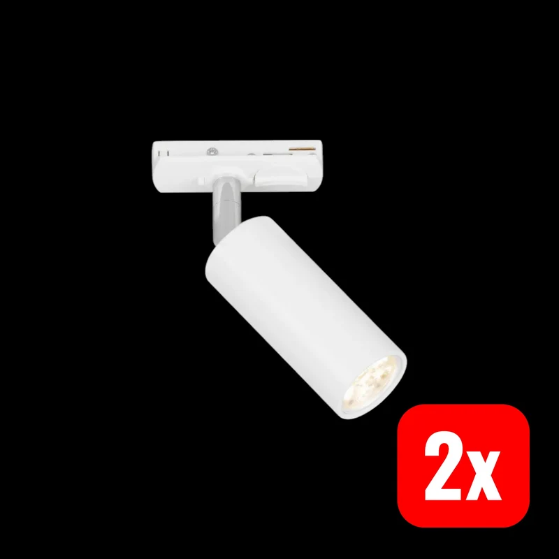 B-Ware Briloner Schienensystem Spot Einzelleuchte LED Leuchte Weiss fest 2 STÜCK