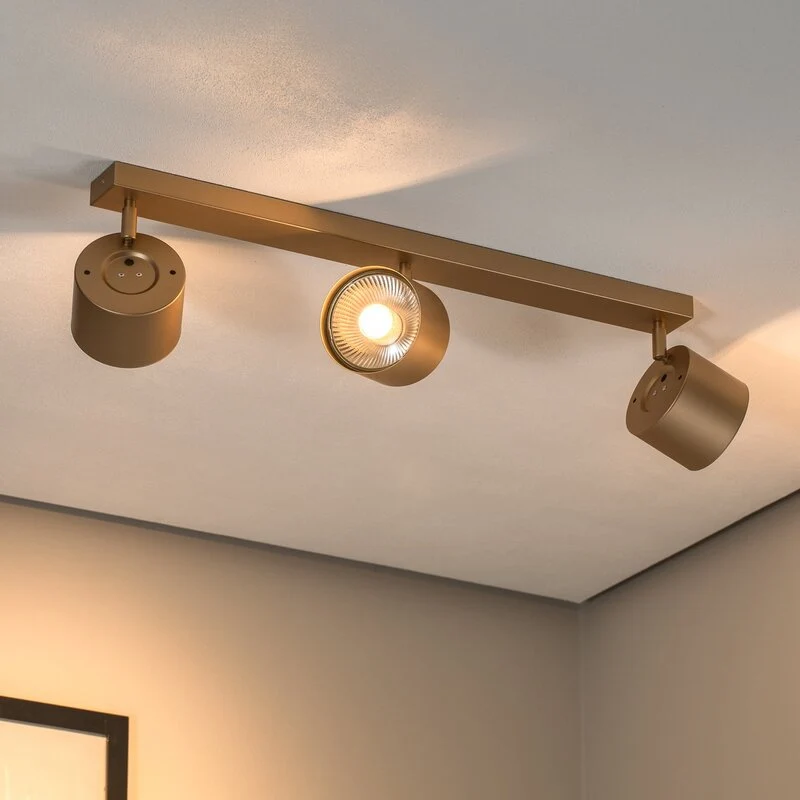 B-Ware Deckenspot Chloe verstellbar dreiflammig gold Deckenlampe Deckenleuchte Spot