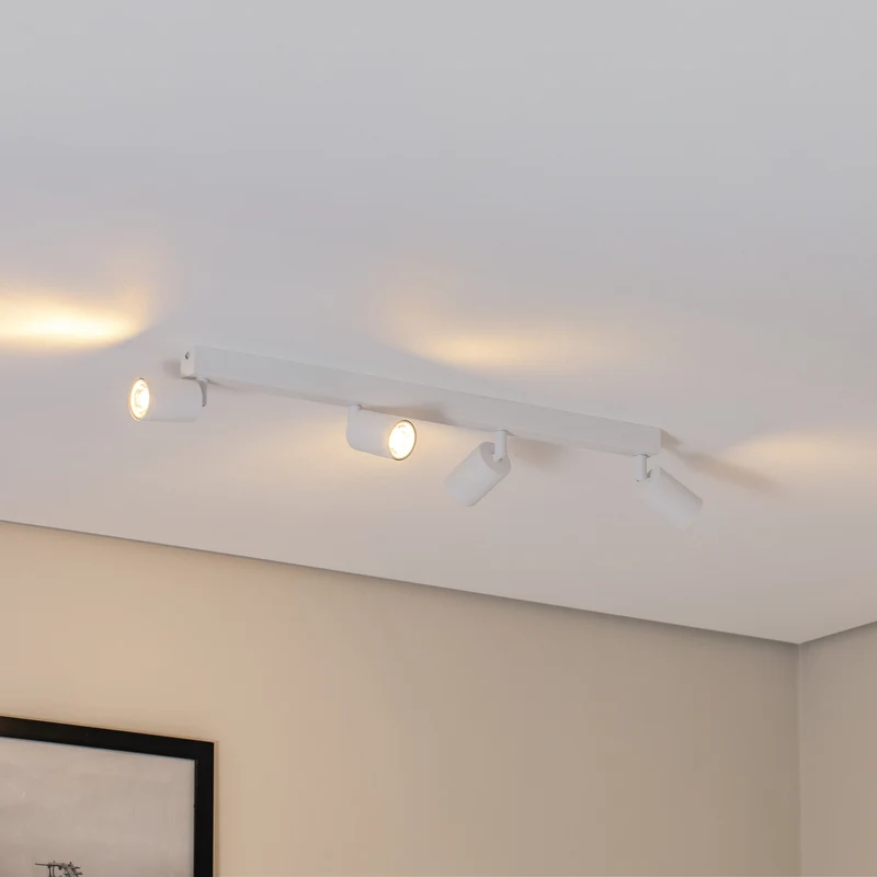 B-Ware Top Deckenstrahler Deckenleuchte weiß Metall Stahl GU10 4 flammig 83 cm919