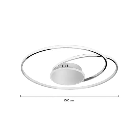 B-Ware Lindby Deckenleuchte Deckenlampe LED chrom Leuchte Lampe dimmbar warmweiß 60464