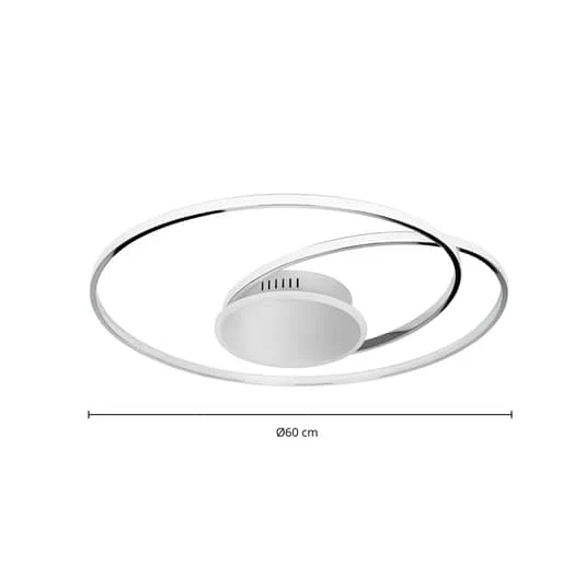 B-Ware Lindby Deckenleuchte Deckenlampe LED chrom Leuchte Lampe dimmbar warmweiß 60464