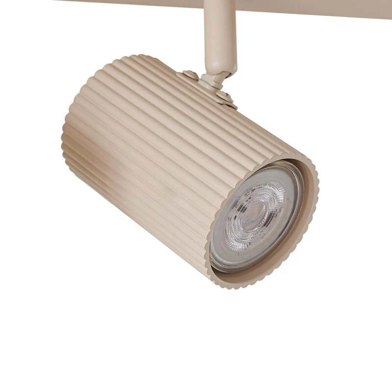 B-Ware Lindby Deckenstrahler Kardis 6-flammig LED Strahler dimmbar beige Metall 100cm