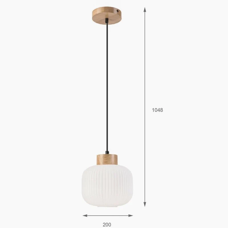 B-Ware Harmony Hängeleuchte Pendelleuchte Opalglaslampe Ø 20 cm SIEHE TEXT/FOTO