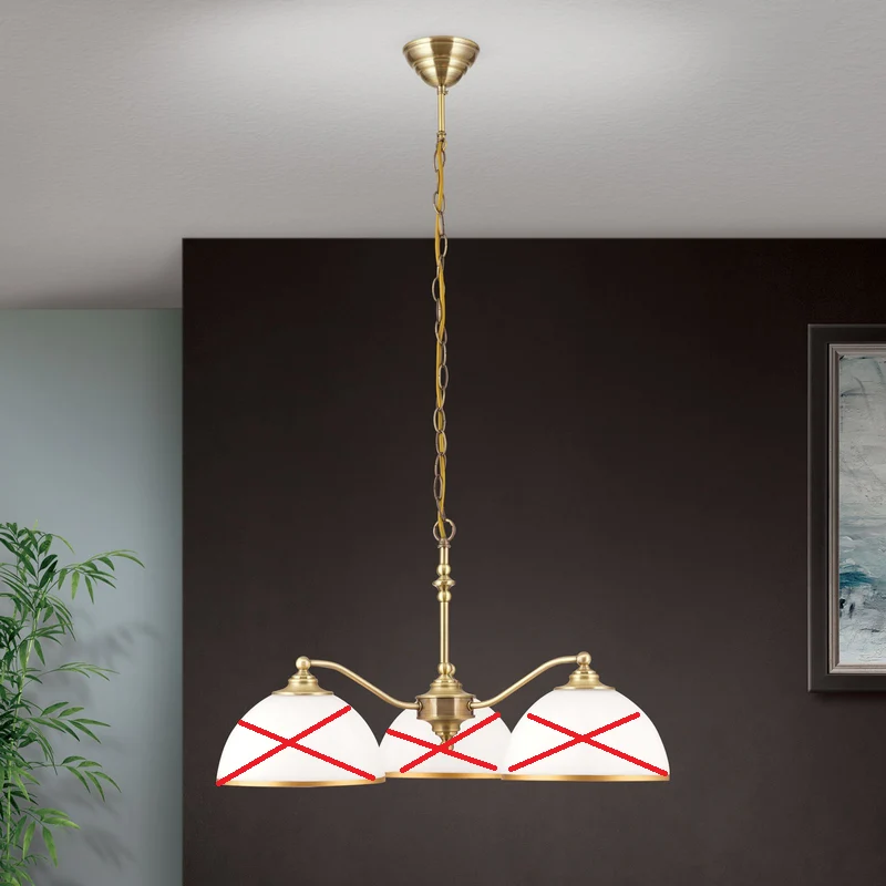 B-Ware Hängeleuchte Old Lamp mit Kettenabhängung 3-flg Hängelampe Lampe SIEHE TEXT/FOTO