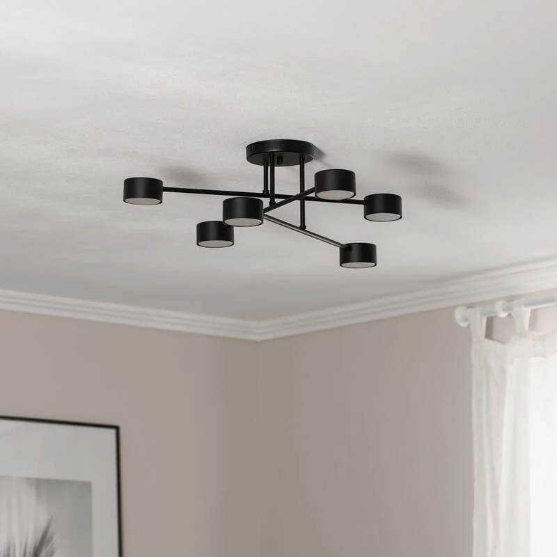 B-Ware Deckenleuchte Modus 6 Stahl sechsflammig GX53 schwarz Lampe Leuchte SIEHE TEXT
