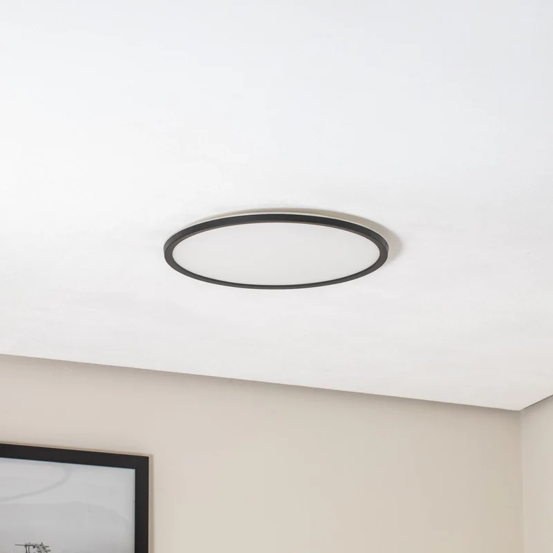 B-Ware Aqua LED Panel Deckenleuchte Lampe schwarz Metall Kunststoff dimmbar CCT 40376