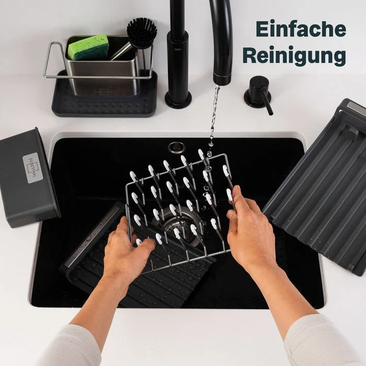 B-Ware Silberthal Abtropfgestell Geschirrständer rostfrei ausziehbar rechteckig71