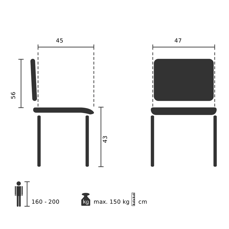 B-Ware hjh OFFICE Besucherstuhl Konferenzstuhl schwarz stapelbar Freischwinger Möbel