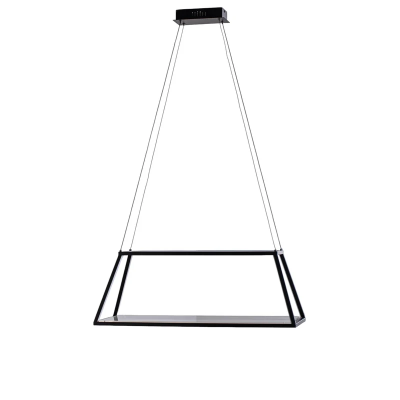 B-Ware Lucande Pendelleuchte Hängeleuchte LED Mensola Aluminium schwarz 75 cm