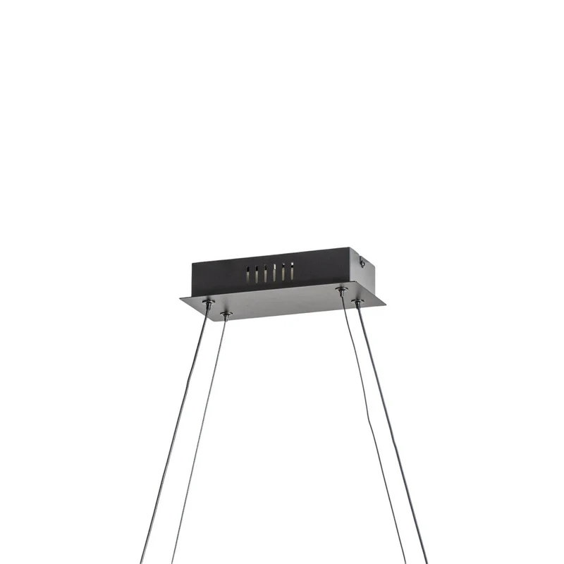 B-Ware Lucande Pendelleuchte Hängeleuchte LED Mensola Aluminium schwarz 75 cm