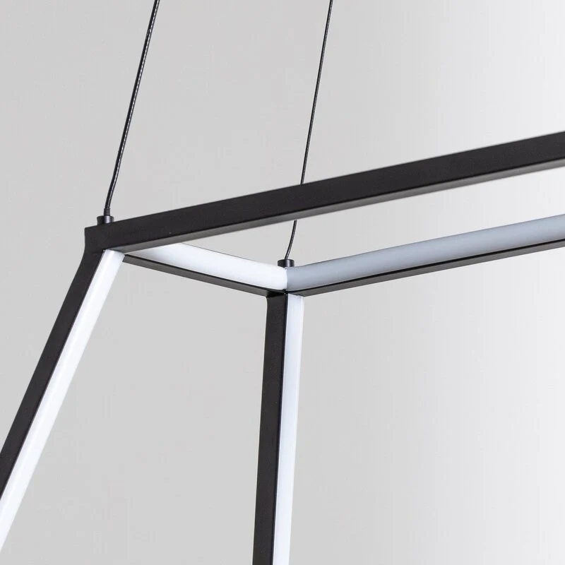 B-Ware Lucande Pendelleuchte Hängeleuchte LED Mensola Aluminium schwarz 75 cm