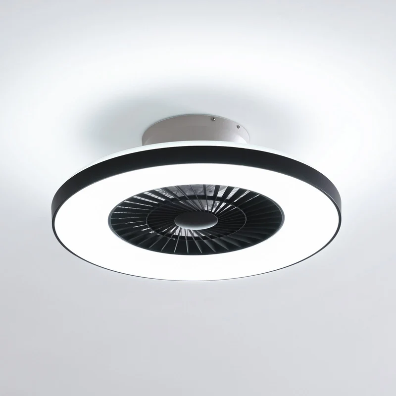 B-Ware Lindby Smart LED-Deckenventilator Ventilator Paavo schwarz leise Tuya
