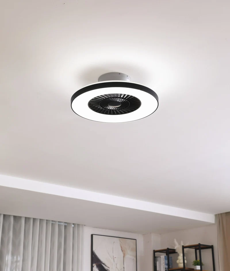 B-Ware Lindby Smart LED-Deckenventilator Ventilator Paavo schwarz leise Tuya