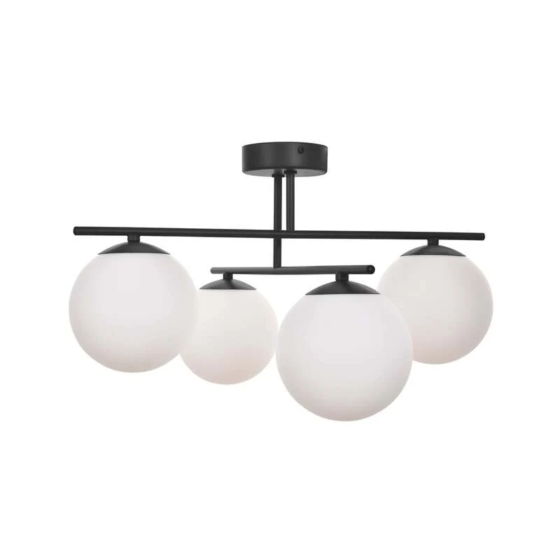 B-Ware Aurora Deckenleuchte Lampe schwarz Glas Ø 50 cm E14 SIEHE TEXT/FOTO