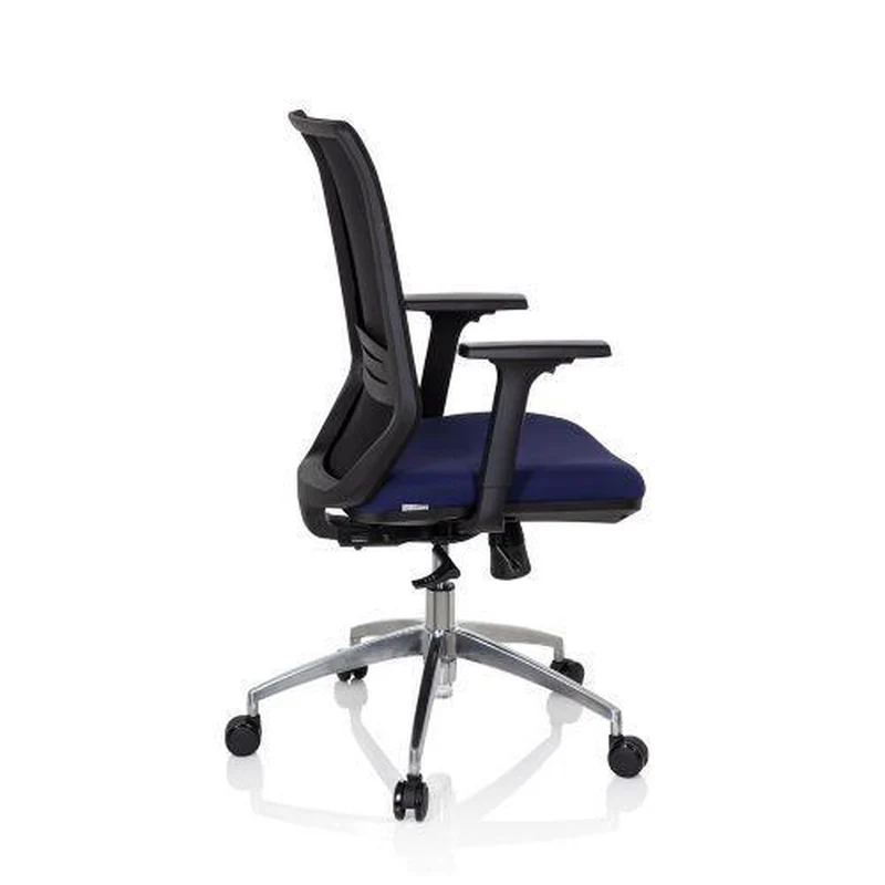B-Ware hjh OFFICE Profondo Bürostuhl Schwarz Blau Stoff Netzstoff Möbel Stuhl Drehstuhl