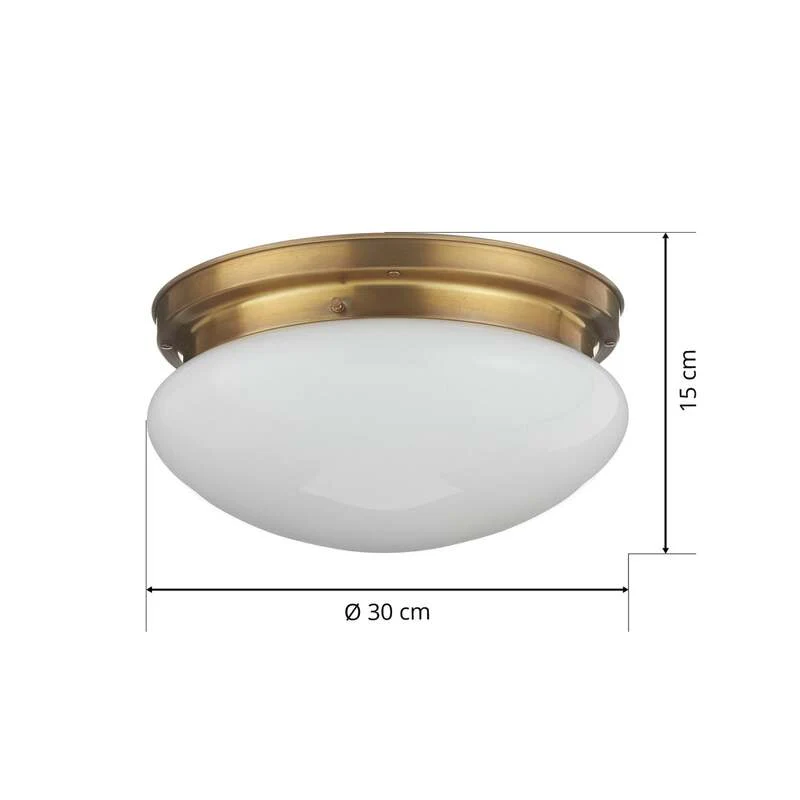 B-Ware Berliner Messinglampen Deckenlampe Deckenlampe Harry Ø30cm SIEHE TEXT/FOTO