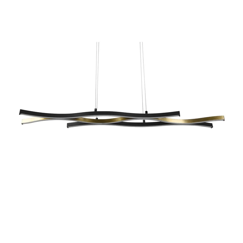 B-Ware Blaze Pendelleuchte Hängelampe LED dimmbar messing matt schwarz Metall CCT