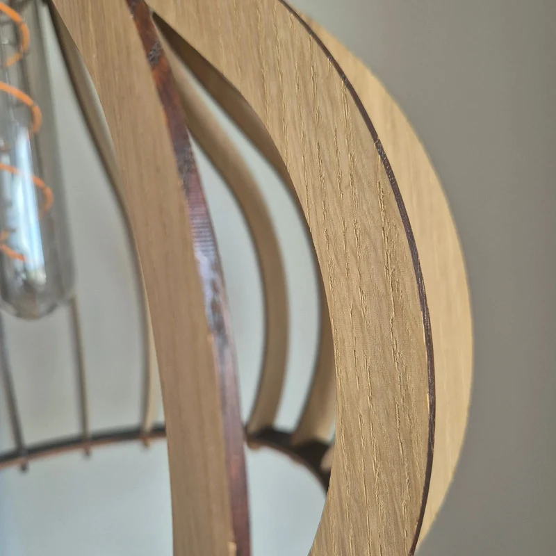 Envostar Hängeleuchte Pendelleuchte Lampe Falou Eiche Ø 25 cm SIEHE TEXT/FOTO