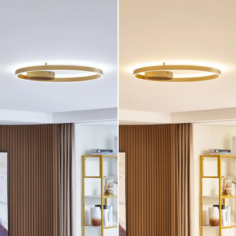 B-Ware Lucande Deckenleuchte Deckenlampe LED Smart gold Fernbedienung Tuya Aluminium