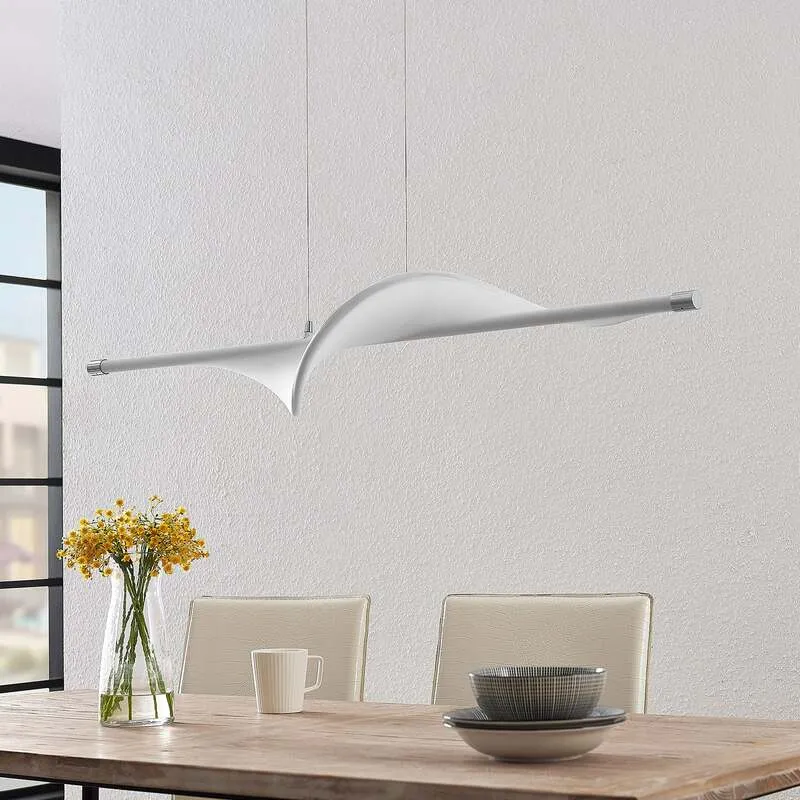 B-Ware Lucande Pendelleuchte Hängeleuchte LED Edano Textil weiß dimmbar149