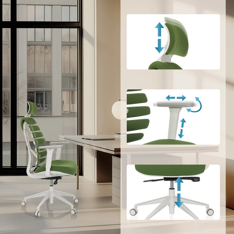 B-Ware hjh OFFICE Bürostuhl Drehstuhl Ergo Line W Mystic Forest Stoff Profi Stuhl