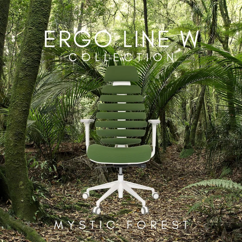B-Ware hjh OFFICE Bürostuhl Drehstuhl Ergo Line W Mystic Forest Stoff Profi Stuhl